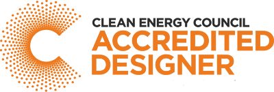 Clean Energy Council Accredited Designer logo.