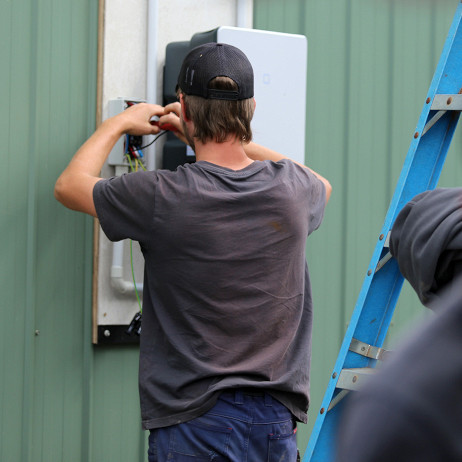Electrical service performed for a business and property in Melbourne.
