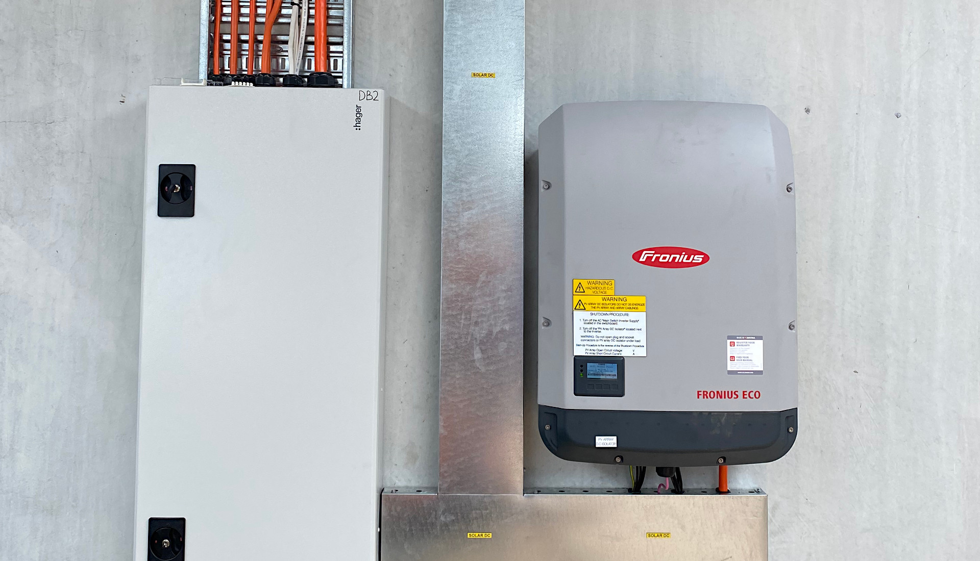 Fronius inverter installed at a business in Melbourne by HDC.