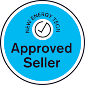 Australian New Energy Tech Approved Seller logo.