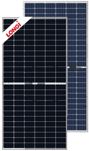 Two different Longi solar panels.