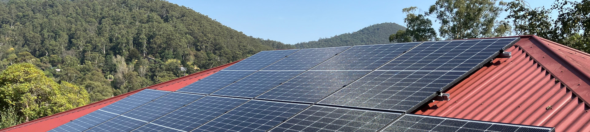 Solar panels installed on a roof in Melbourne's eastern suburbs.