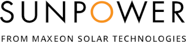 Sunpower from Maxeon Solar Technologies logo.